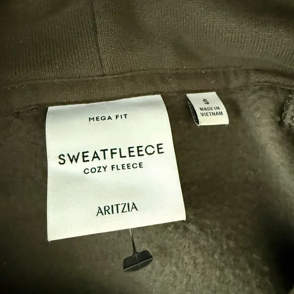 2pc Aritzia Cozy Sweatfleece Olive Green Mega Raglan Hoodie and Mega Jogger Set - Picture 12 of 15